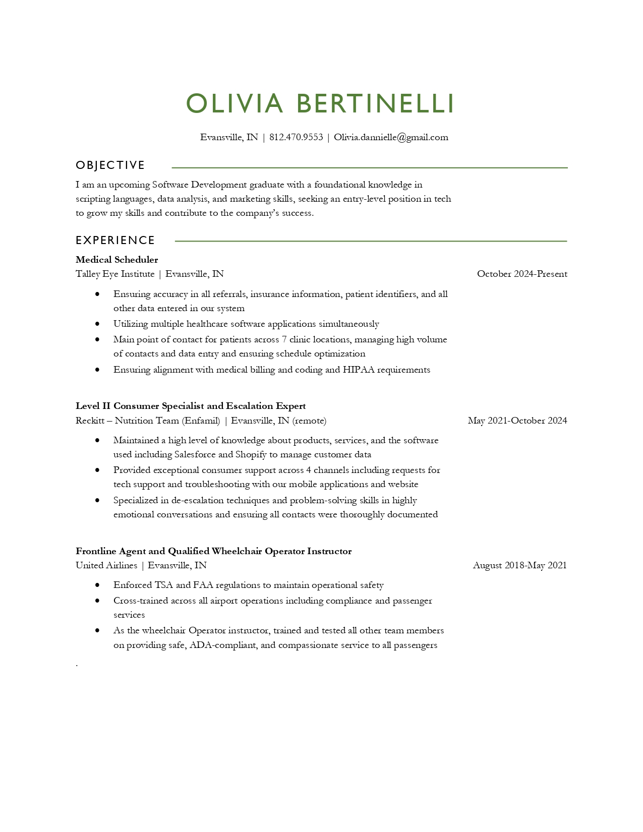 Résumé preview