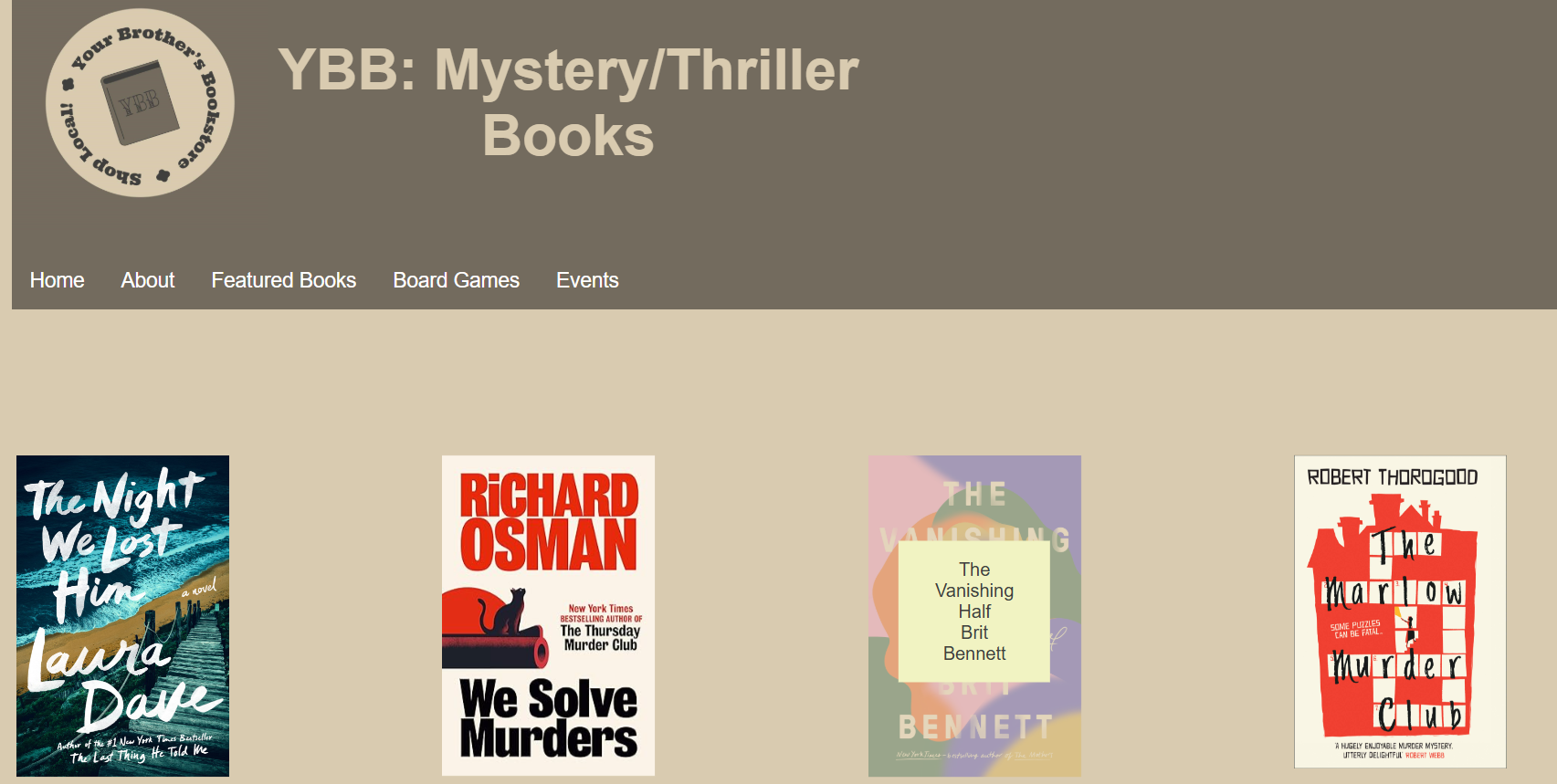 Bookstore Website Screenshot